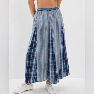 ✨American Eagle Mixed Plaid Midi Skirt-NWT✨